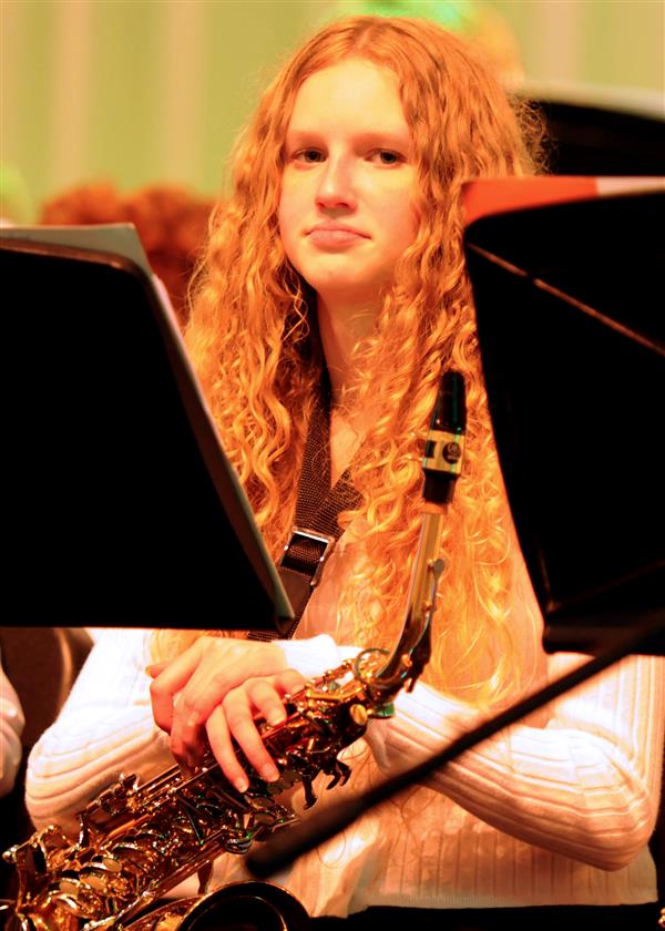 Students performing at the 2023-2024 All County Jazz Concert